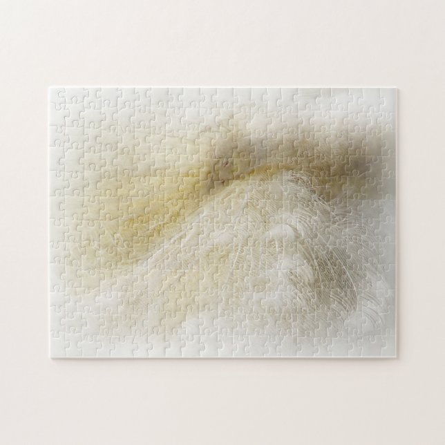 Puzzle Casse-tête blanche de paon (Horizontal)