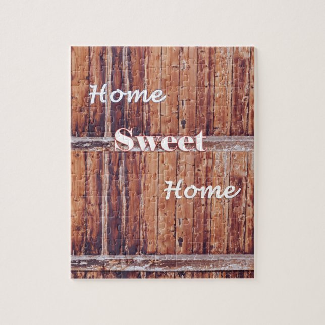 Puzzle Casse-tête Bois Rustique Maison Douce Maison (Vertical)
