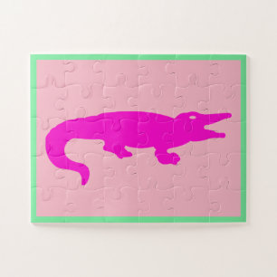 Puzzle Casse-tête Crocodile Rose