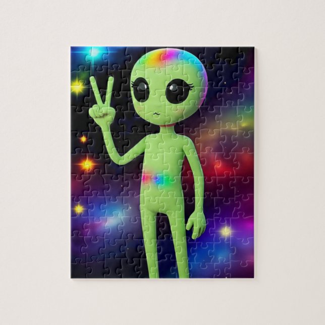 PUZZLE CASSE-TÊTE D'ALIEN ÉNERVÉ ET MINAUDIER (Vertical)