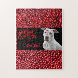 Puzzle Casse-tête d'amour de chiots pour la Saint-Valenti