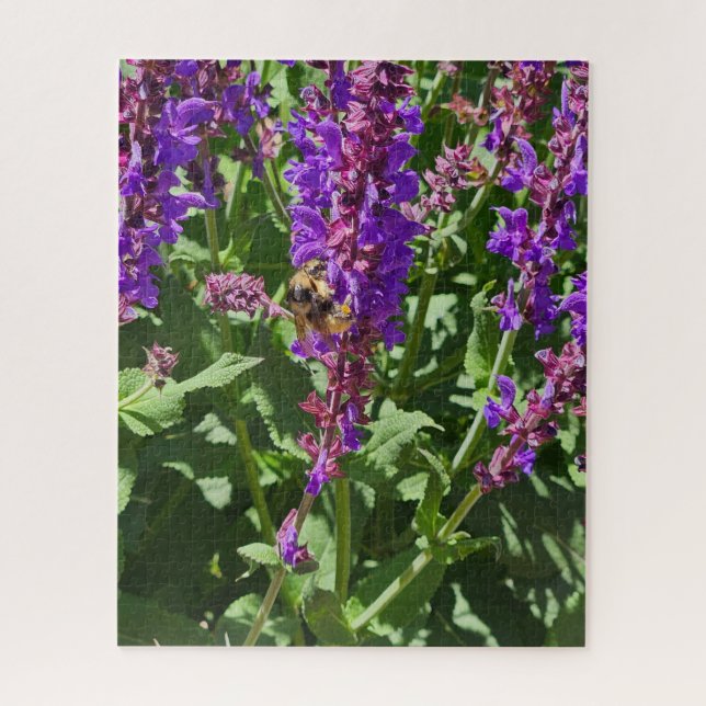 Puzzle Casse-tête de 252 pièces abeille sur fleurs (Vertical)