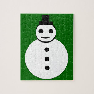 Puzzle Casse-tête de bonhomme de neige de Noël souriant