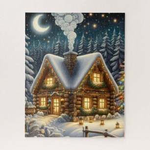 Puzzle Casse-tête de cabane de Noël