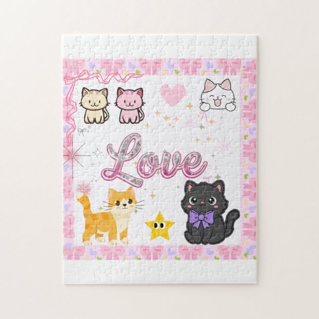 Puzzle casse-tête de chats mignons  (Vertical)