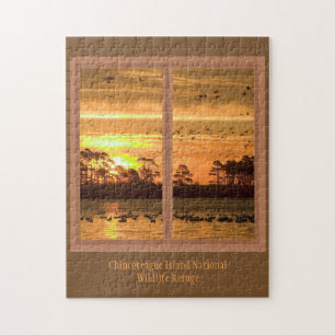 Puzzle Casse-tête de coucher du soleil d'île de