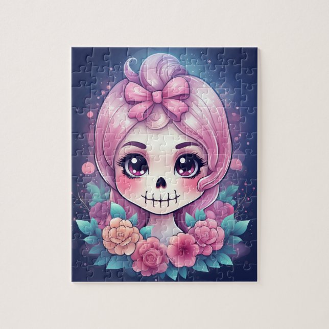 Puzzle Casse-tête de crâne mignon (Vertical)