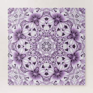 Puzzle Casse-tête de fleurs violettes élégantes