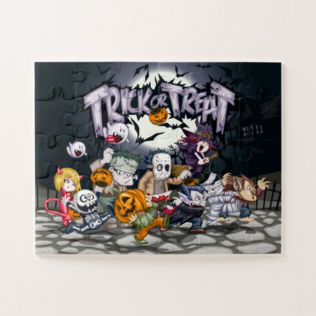 Puzzle Casse-tête de friandises ou farces de revenants (Horizontal)