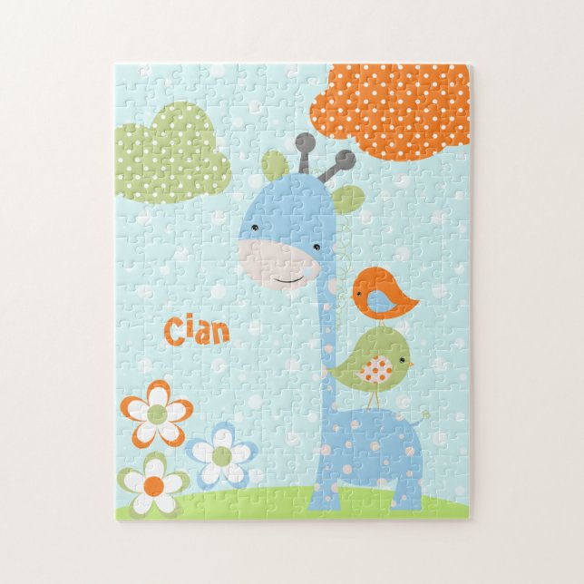 Puzzle Casse-tête de girafe de Cuties de safari (Vertical)