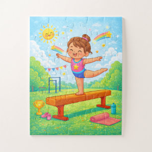 Puzzle Casse-tête de gymnastique Jeune gymnaste sur une