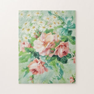 Puzzle Casse-tête de jardin de style floral vintage chic