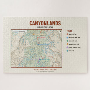 Puzzle Casse-tête de la carte des sentiers du parc nation