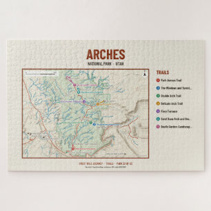 Puzzle Casse-tête de la carte des sentiers du Parc nation