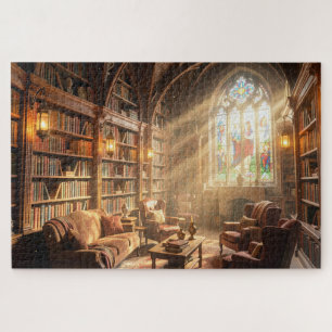 Puzzle Casse-tête de la librairie fantasy cosy