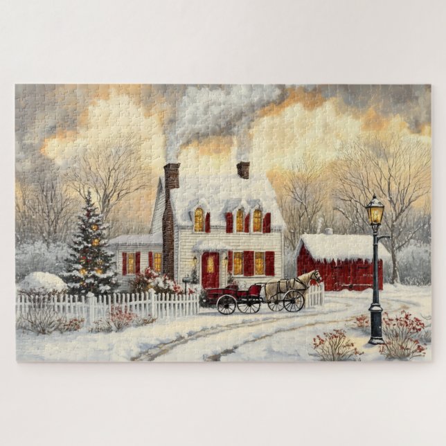 Puzzle Casse-tête de la maison d'hiver (Horizontal)
