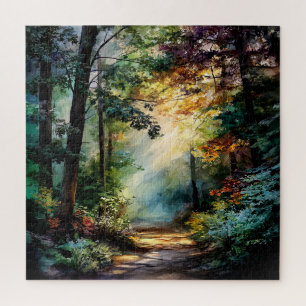 Puzzle Casse-tête de la promenade en forêt