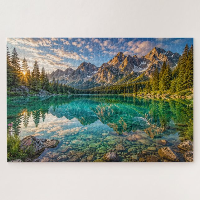 Puzzle Casse-tête de la réflexion du lac Crystal (Horizontal)
