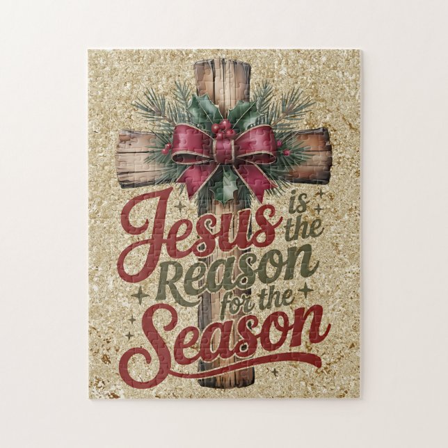 Puzzle Casse-tête de la saison de la raison de Jésus (Vertical)