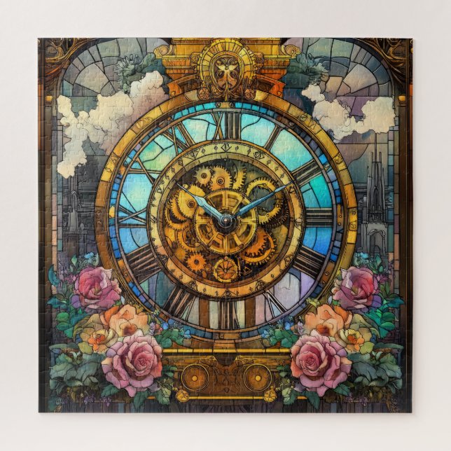 Puzzle Casse-tête de la tour horloge Steampunk (Vertical)