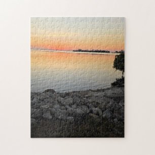 Puzzle Casse-tête de la vue du coucher de soleil sur la c