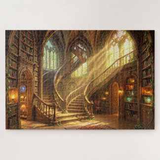Puzzle Casse-tête de l'évasion de la bibliothèque mystiqu