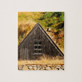 Puzzle Casse-tête de maison en gazon islandaise