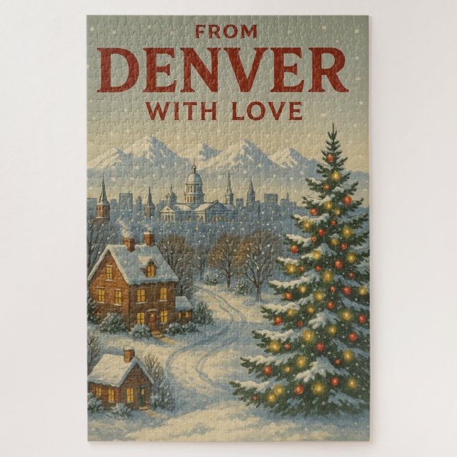 Puzzle Casse-tête de Noël From Denver With Love (Vertical)