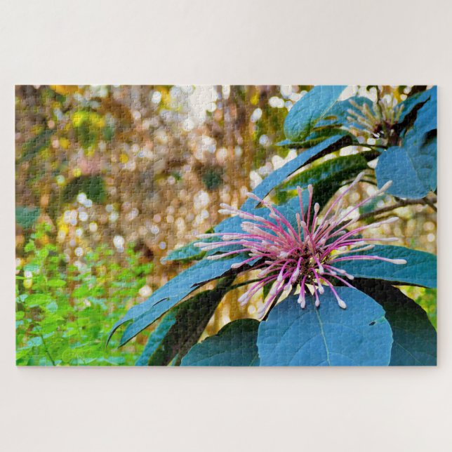Puzzle Casse-tête de photo de fleur rose tropicale (Horizontal)