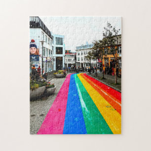 Puzzle Casse-tête de rue colorée de Reykjavik