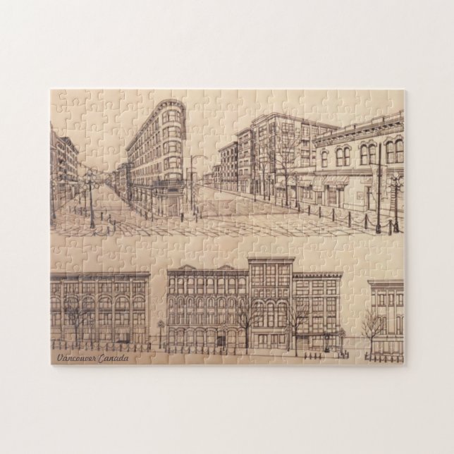 Puzzle Casse-tête de souvenir de Vancouver Cadeaux de Gas (Horizontal)