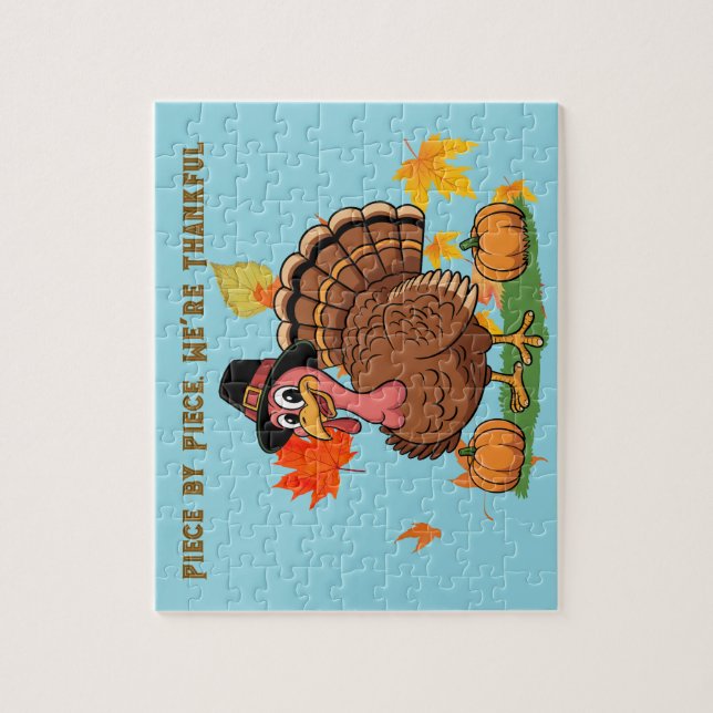 Puzzle Casse-tête de Thanksgiving 'Pièce par Pièce, Nous  (Vertical)