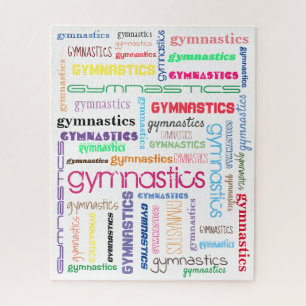 Puzzle Casse-tête de typographie de gymnastique