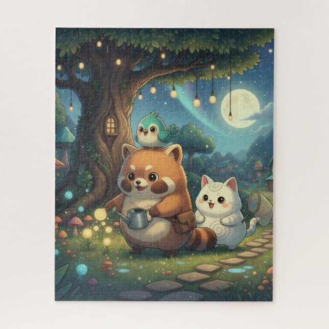 Puzzle Casse-tête des amis de la forêt mignons (Vertical)