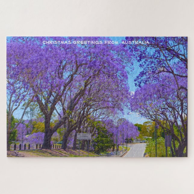 Puzzle Casse-tête des arbres de Jacaranda d'Australie (Horizontal)