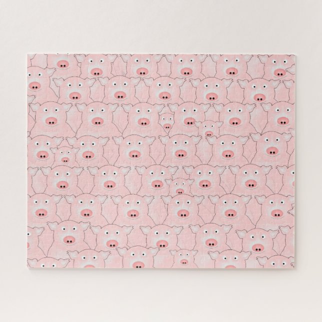Puzzle Casse-tête des cochons roses (Horizontal)
