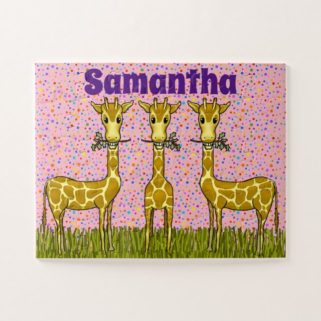Puzzle Casse-tête des girafes heureuses (Horizontal)