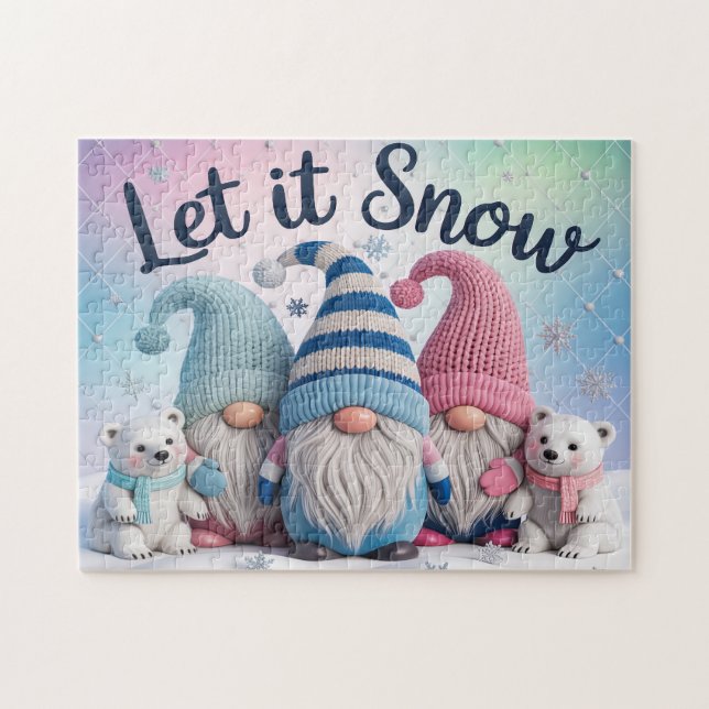 Puzzle Casse-tête des gnomes sous la neige (Horizontal)