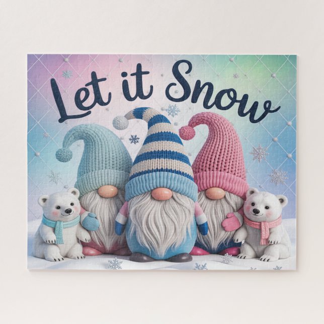 Puzzle Casse-tête des gnomes sous la neige (Horizontal)