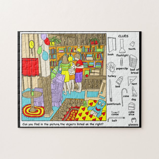 Puzzle Casse-tête d'objets cachés entre amis (Horizontal)