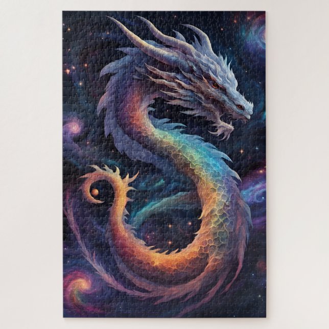 Puzzle casse-tête dragon cosmique  (Vertical)