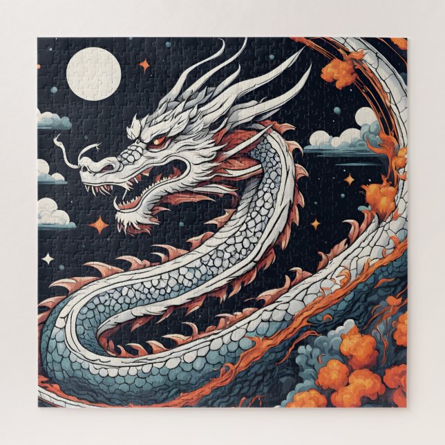 Puzzle casse-tête dragon de nuit (Vertical)