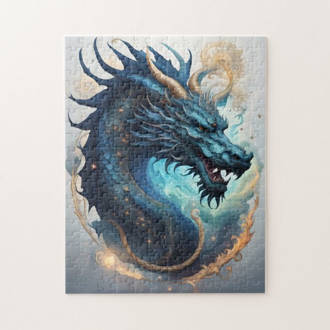 Puzzle casse-tête dragon des nuages  (Vertical)