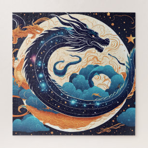 Puzzle casse-tête dragon lunaire