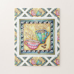 PUZZLE CASSE-TÊTE - DRÔLES DE HARICOTS ! L'ART DU CAFÉ