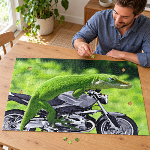 Puzzle Casse-tête du cavalier Gecko Hawaïen vert