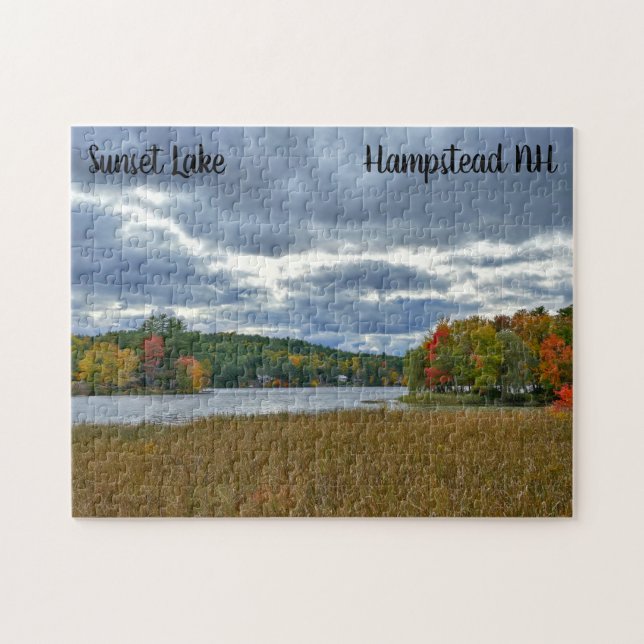 Puzzle Casse-tête du lac Sunset en automne (Horizontal)