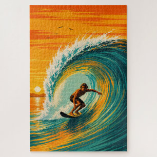 Puzzle Casse-tête Golden Barrel Surfer