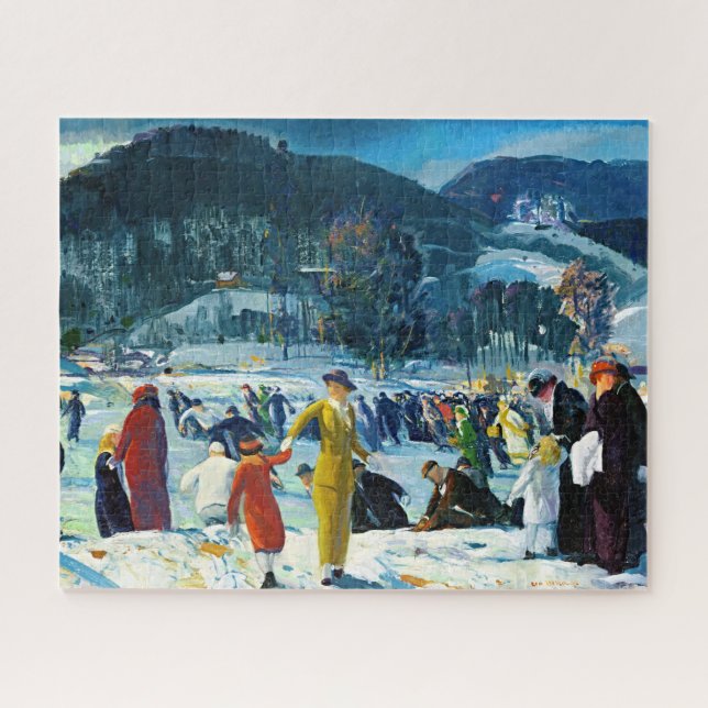 Puzzle Casse-tête Joie d'hiver – Scène de Bellows Fine Ar (Horizontal)