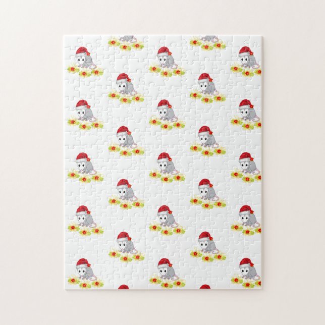 Puzzle Casse-tête Joyeux Noël Opossum de Noël  (Vertical)